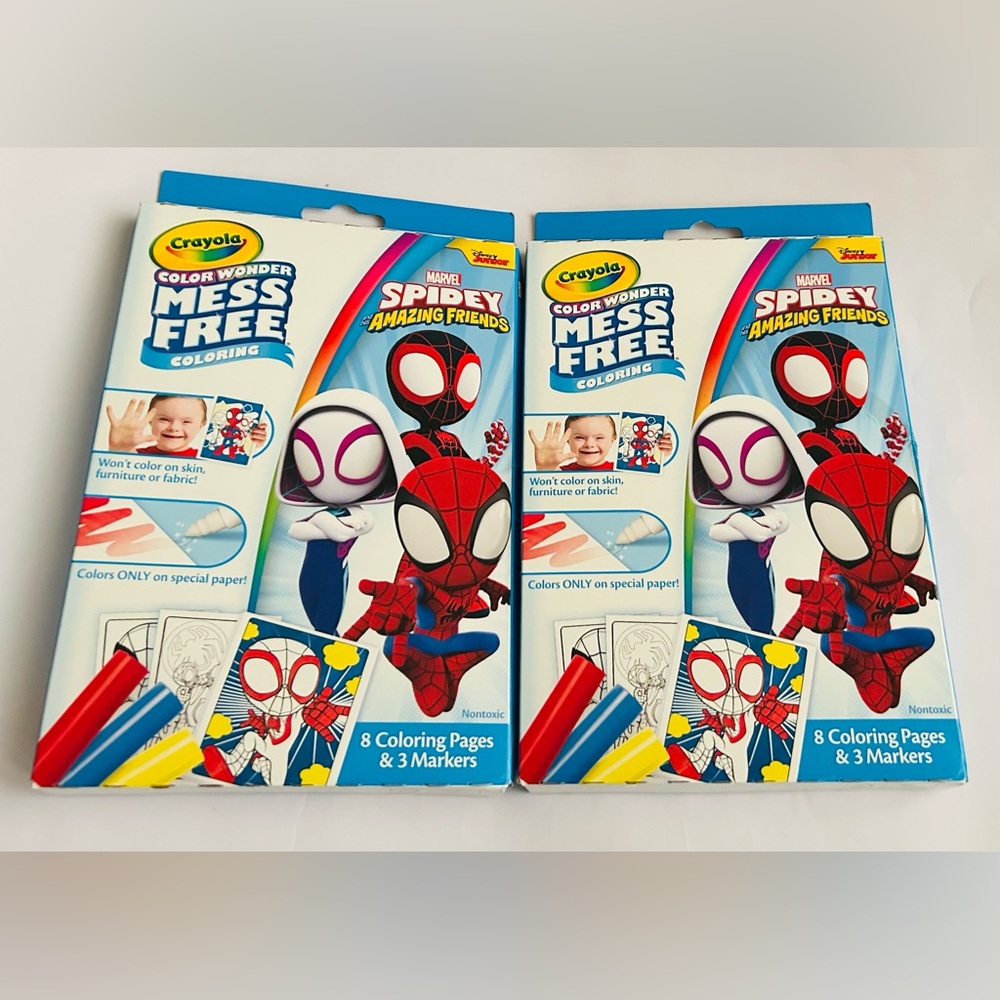 New Crayola Marvel Spidey Amazing Friends Color Wonder Mess Free Activity USA